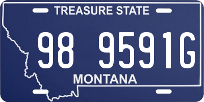 MT license plate 989591G