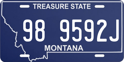 MT license plate 989592J