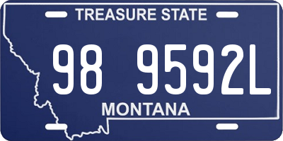 MT license plate 989592L