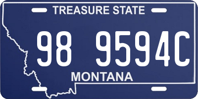 MT license plate 989594C