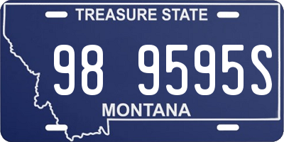 MT license plate 989595S