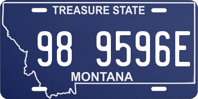 MT license plate 989596E