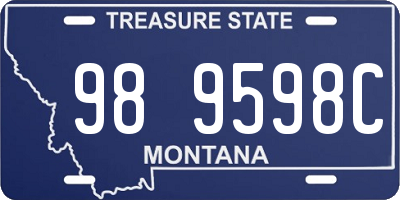 MT license plate 989598C