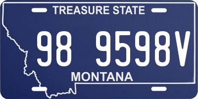 MT license plate 989598V