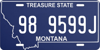 MT license plate 989599J