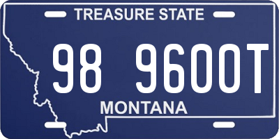 MT license plate 989600T