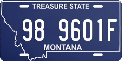 MT license plate 989601F