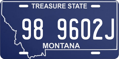 MT license plate 989602J