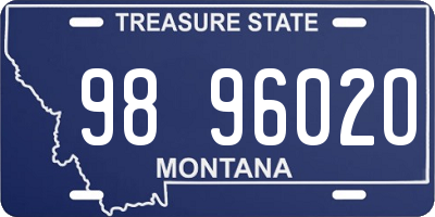 MT license plate 989602O