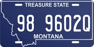 MT license plate 989602Q