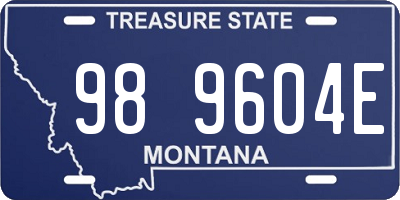 MT license plate 989604E