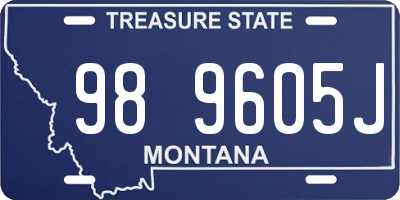 MT license plate 989605J