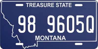 MT license plate 989605Q