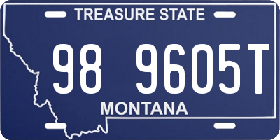 MT license plate 989605T