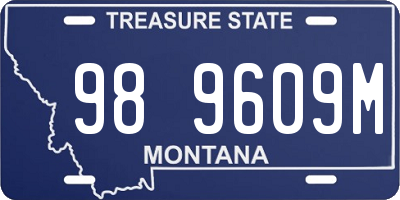 MT license plate 989609M