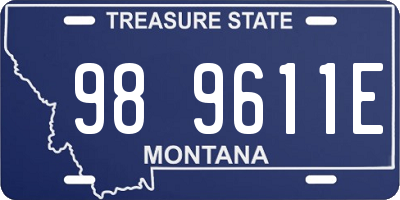 MT license plate 989611E