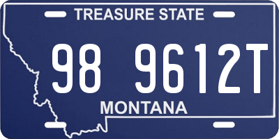 MT license plate 989612T