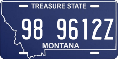 MT license plate 989612Z