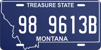 MT license plate 989613B