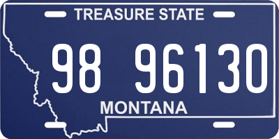 MT license plate 989613O