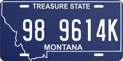 MT license plate 989614K