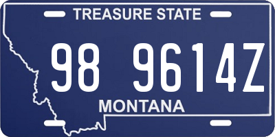 MT license plate 989614Z