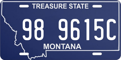 MT license plate 989615C