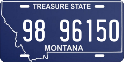 MT license plate 989615O