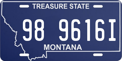 MT license plate 989616I