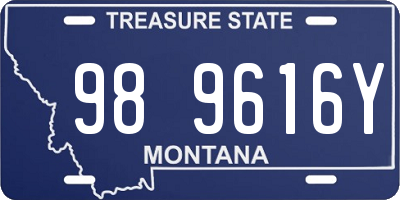 MT license plate 989616Y