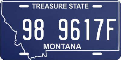 MT license plate 989617F