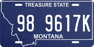 MT license plate 989617K
