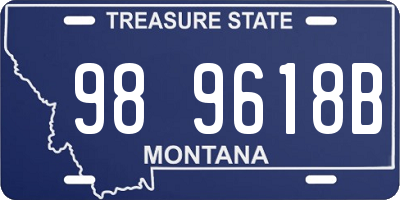 MT license plate 989618B