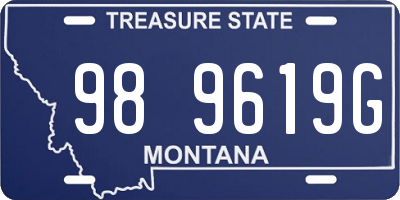 MT license plate 989619G