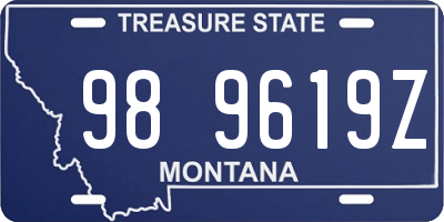 MT license plate 989619Z