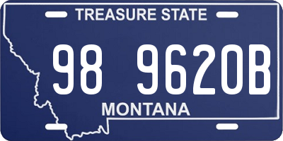MT license plate 989620B