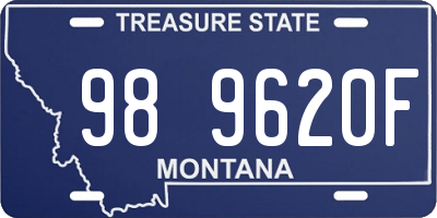 MT license plate 989620F