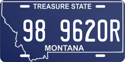 MT license plate 989620R