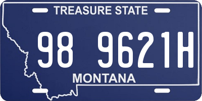 MT license plate 989621H