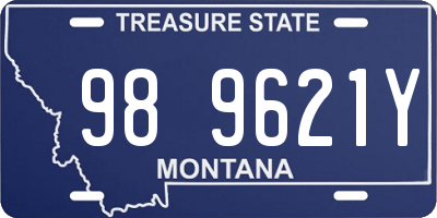 MT license plate 989621Y