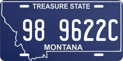 MT license plate 989622C