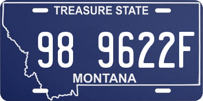 MT license plate 989622F