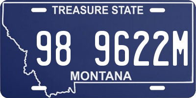 MT license plate 989622M