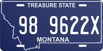 MT license plate 989622X