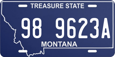 MT license plate 989623A