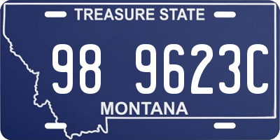 MT license plate 989623C