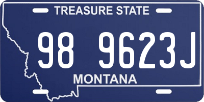 MT license plate 989623J