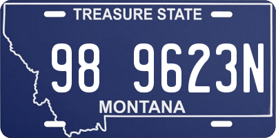 MT license plate 989623N