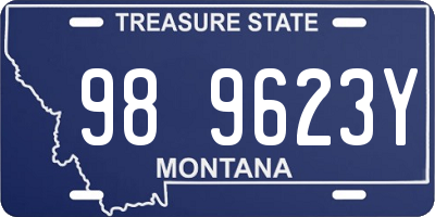 MT license plate 989623Y