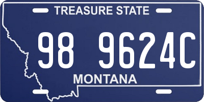 MT license plate 989624C